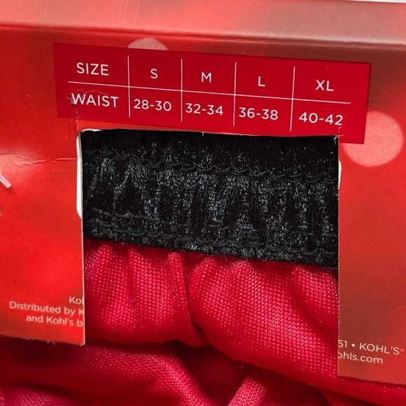 NEW Red Velvet Santa Boxers with Matching Santa Hat White Faux Fur Trim Size XL - Picture 10 of 10